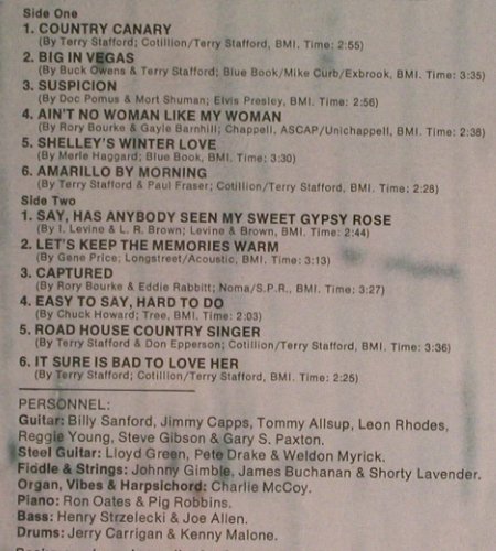 Stafford,Terry: Say,Has Anybody Seen My Sweet Gypsy, Atlantic(SD 7282), US, 1973 - LP - Y2640 - 9,00 Euro