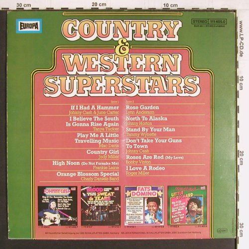 V.A.Country & Western Superstars: Johnny Cash...Roger Miller, 12 Tr., Europa(111 405.0), D, m-/vg+, 1979 - LP - Y2968 - 5,00 Euro
