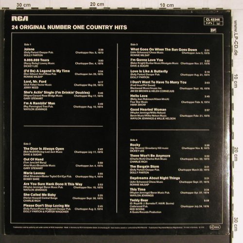 V.A.24 Original Number One Country: Hits-Dolly Parton.. Red Sovine, RCA(CL 42346), D, Foc, 1978 - 2LP - Y3985 - 7,50 Euro