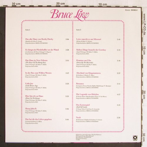 Low,Bruce: Same, Sonocord (36 060-2), D, 1985 Typ: LP Best.-Nr.: Y5577 Preis: 6,00 Euro