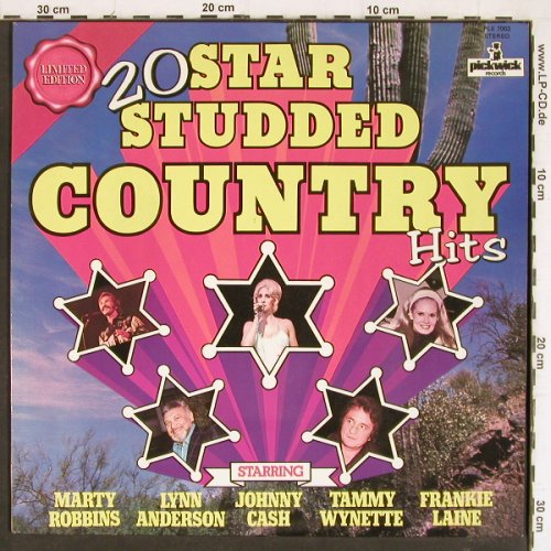 V.A.20 Star Studded Country Hits: Marty Robbins,Lynn Anderson,Cash..., Pickwick/Limited Edition(PLE 7003), UK,  - LP - Y7497 - 4,00 Euro