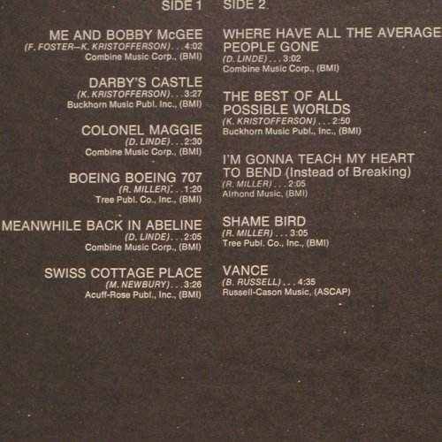 Miller,Roger: Same, Smash/Mercury (SRS-67123), US, co, 1968 Typ: LP Best.-Nr.: Y7517 Preis: 7,50 Euro
