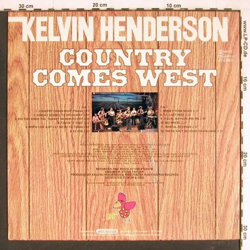 Henderson,Kelvin: Country Comes West, Happy Bird (B 90032), D Typ: LP Best.-Nr.: Y7722 Preis: 4,00 Euro