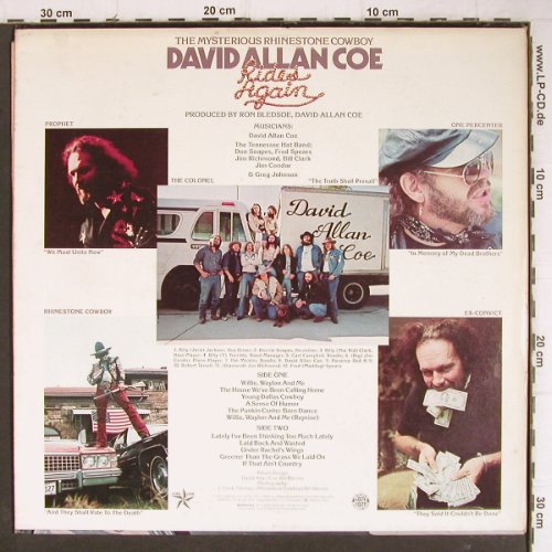 Coe,David Alan: Rides Again, Columbia (34310), US, 1977 Typ: LP Best.-Nr.: Y8780 Preis: 7,50 Euro