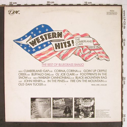 Cumberland Clan: Western Hits... Bluegrass Banjo, Sonic (9004), D, m-/vg+ Typ: LP Best.-Nr.: Y9252 Preis: 6,00 Euro