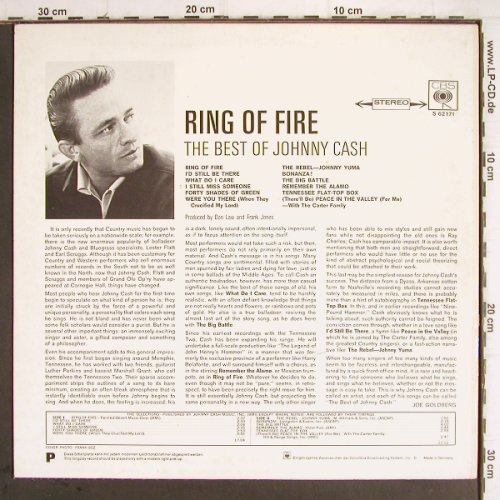 Cash,Johnny: Ring Of Fire - The Best Of, CBS (S 62171), D, 1969 Typ: LP Best.-Nr.: Y9676 Preis: 12,50 Euro