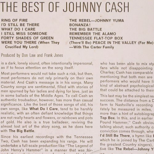 Cash,Johnny: Ring Of Fire - The Best Of, CBS (S 62171), D, 1969 Typ: LP Best.-Nr.: Y9676 Preis: 12,50 Euro