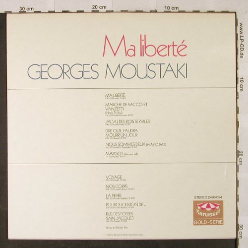 Moustaki,Georges: Ma Liberte, Ri, Karussell(2499 054), D,  - LP - E6711 - 5,00 Euro