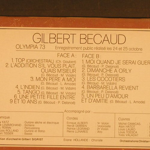 Becaud,Gilbert: Olympia 1973, EMI Columbia(C 064-12694), D, 1973 - LP - F6153 - 7,50 Euro