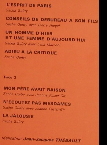 Guitry,Sacha: Collection TheatreL'Esprit de Paris, Philips(B 77.972 L), F,  - LP - F7142 - 15,00 Euro