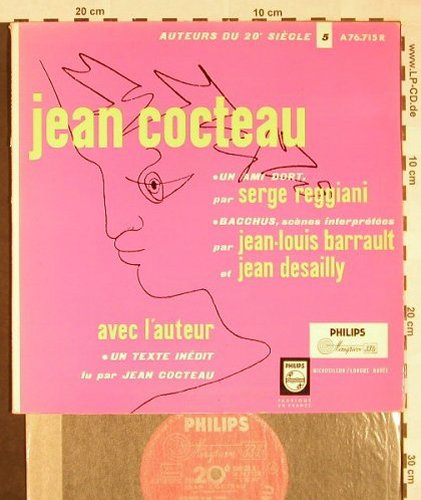 Cocteau,Jean: Auteurs du 20 Siecle 5, Foc, Philips Minigroove(A 76.715 R), F,  - 10inch - F9610 - 9,00 Euro