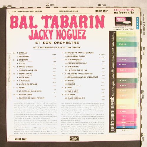 Noguez,Jacky et son Orchestre: Bal Tabarin, m-/vg+, Mode Serie(MDINT 9407), F,  - LP - F9869 - 7,50 Euro