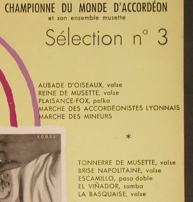 Horner,Yvette  e.s.Ensemble Musette: Championne du Monde-Selection No.3, Pathe(33 ST 1032), F,vg+/m-,  - 10inch - H173 - 7,50 Euro