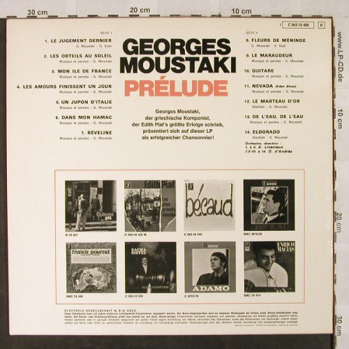 Moustaki,Georges: Prelude, vg+/m-, EMI(C 062-10 400), D,  - LP - H2889 - 4,00 Euro