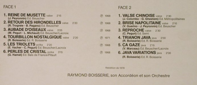 Boisserie,Raymond: Les Grands Succes du Musette, MFP(2M 026 13390), F, 1978 - LP - H4099 - 5,50 Euro