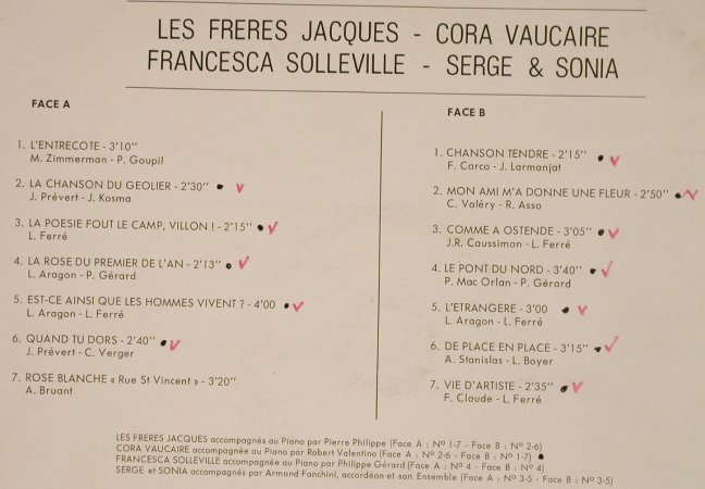 V.A.La Naissance d.St.Germain...: Les Freres Jacques...Serge&Sonia, BAM(LD 5718), F, woc,  - LP - H9248 - 7,50 Euro