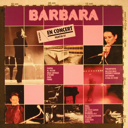 Barbara: En Concert, Pantin 81, PolyGram(830 605-1), F, 1981 - LP - H9263 - 7,50 Euro