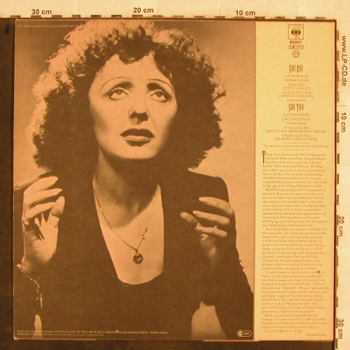 Piaf,Edith: The Great, CBS(CBS 85 007), NL, 1981 - LP - H9941 - 6,00 Euro
