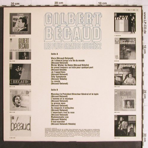Becaud,Gilbert: Les Plus Grandes Succes 2, EMI Columbia (C 062-11 009), D, 1971 Typ: LP Best.-Nr.: V1252 Preis: 9,00 Euro