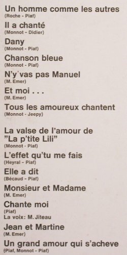 Piaf,Edith: Les Premiers Chansons, Mono, Columbia(C 062-11 713), D,  - LP - V1318 - 7,50 Euro