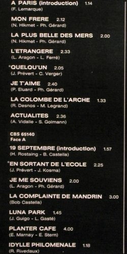Montand,Yves: Dans son Dernier"one man show",Foc, CBS(67 281), F, 1972 - 2LP - V1386 - 12,50 Euro