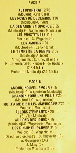 Mouloudji: Same, Autoportrait(athee grace a .., Az(FL 85 050/51), F, m-/stoc,  - 2LP - V25 - 7,50 Euro
