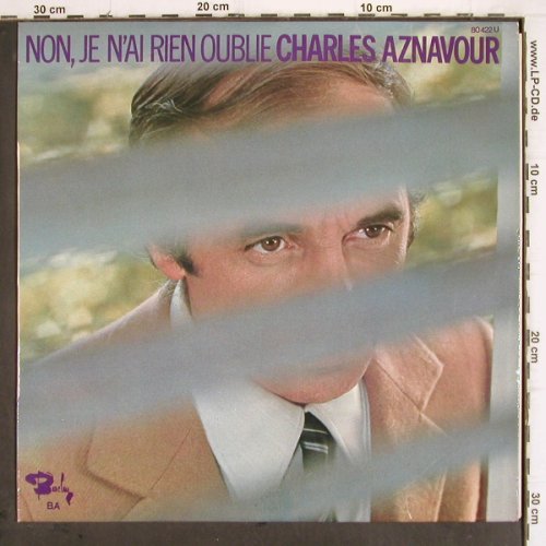 Aznavour,Charles: Non,Je N'ai Rien Oublie, m-/vg+, Barclay (80.422 U), F Typ: LP Best.-Nr.: V352 Preis: 6,00 Euro