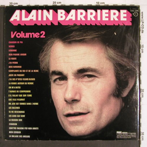 Barriere,Alain: Vol.2, Foc, RCA International (FJL2 7206), F, 1976 Typ: 2LP Best.-Nr.: V355 Preis: 7,50 Euro