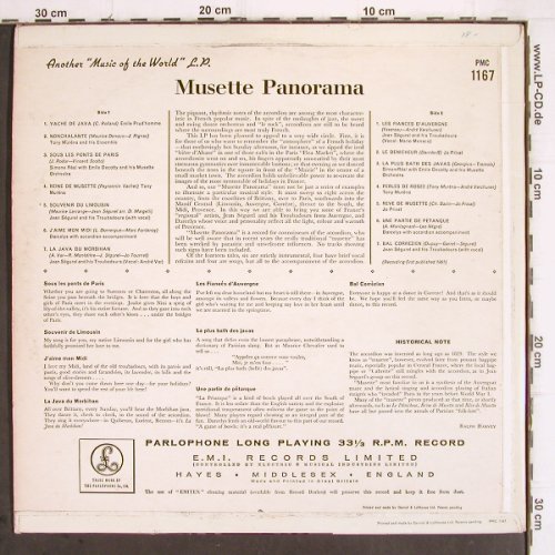 V.A.Musette Panorama: Emile Prud'homme... Jean Segurel, Parlophone(PMC 1167), UK, Mono, 1961 - LP - V360 - 9,00 Euro