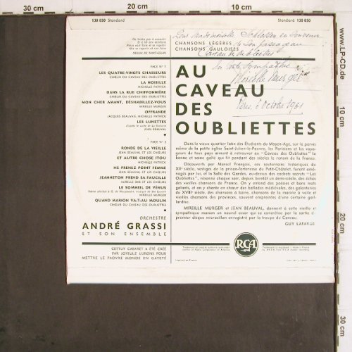 Patrick,Michelle /  Mirelle Murger: Au Caveau des Oubliettes, signiert, RCA(130.050), F,  - 10inch - V385 - 9,00 Euro