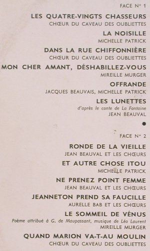 Patrick,Michelle /  Mirelle Murger: Au Caveau des Oubliettes, signiert, RCA(130.050), F,  - 10inch - V385 - 9,00 Euro
