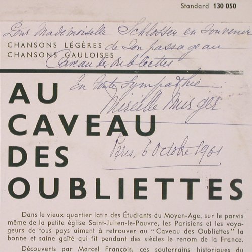Patrick,Michelle /  Mirelle Murger: Au Caveau des Oubliettes, signiert, RCA(130.050), F,  - 10inch - V385 - 9,00 Euro