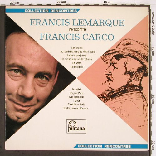 Lemarque,Francis: rencontre Francis Cargo, stoc, Fontana, stoc (680.063 TL), F, Mono Typ: LP Best.-Nr.: V396 Preis: 7,50 Euro