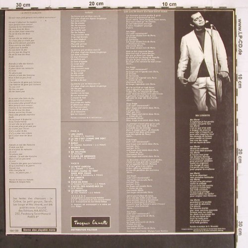 Reggiani,Serge: Same ( Les Loups..), Jacques Canetti/Polydor(184 139), D, 1967 - LP - V407 - 7,50 Euro