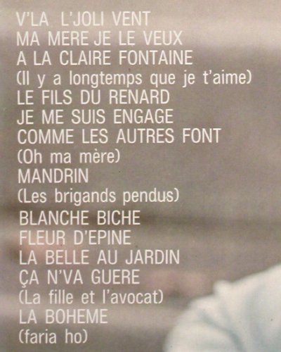 Guy Beart: V'La L'Joli Vent, Foc, Disques Temporel (GB 00005), F, 1968 Typ: LP Best.-Nr.: V411 Preis: 7,50 Euro