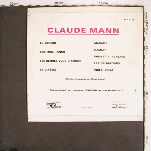 Mann,Claude: Same (Le Joueur), Path(AT 1136), F, 1963 - 10inch - V429 - 7,50 Euro