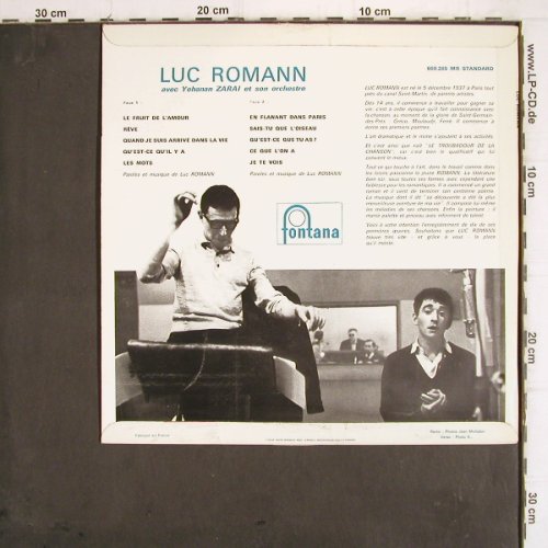 Romann,Luc: Chante..., m-/vg+, Fontana(660.265 MR), F, 1962 - 10inch - V431 - 9,00 Euro
