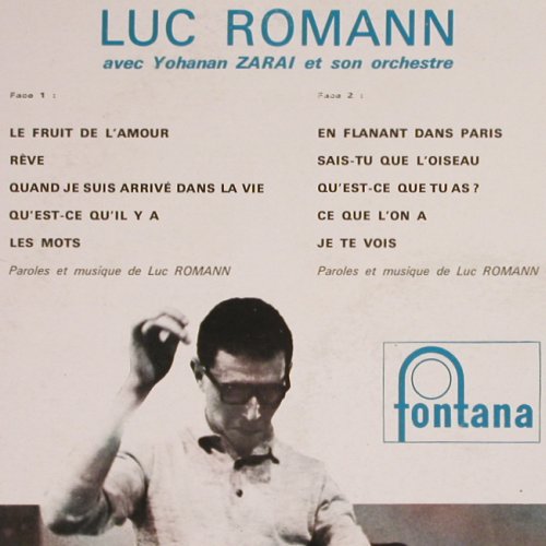 Romann,Luc: Chante..., m-/vg+, Fontana(660.265 MR), F, 1962 - 10inch - V431 - 9,00 Euro