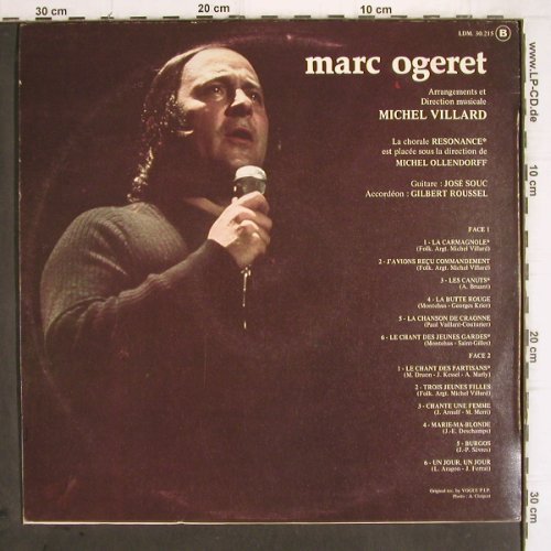 Ogeret,Marc: Chansons de rvolte et d'espoir.., Vogue(LDM 30.215), F, 1973 - LP - V439 - 7,50 Euro