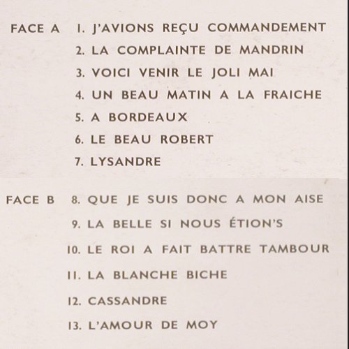 Ogeret,Marc: Ballades d'Autrefois,Interprete des, Musidisc(CV 958), F, stoc,  - LP - V448 - 7,50 Euro