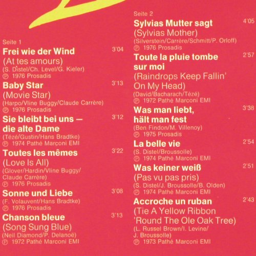 Distel,Sascha: Frei wie der Wind, m /vg+, EMI, Muster-stoc (056-32 018), D Typ: LP Best.-Nr.: V454 Preis: 4,00 Euro