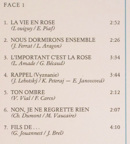 Novotna,Eva: Le Grandes Chansons avec, Panton(81 13 0573), CZ, 1986 - LP - V507 - 7,50 Euro
