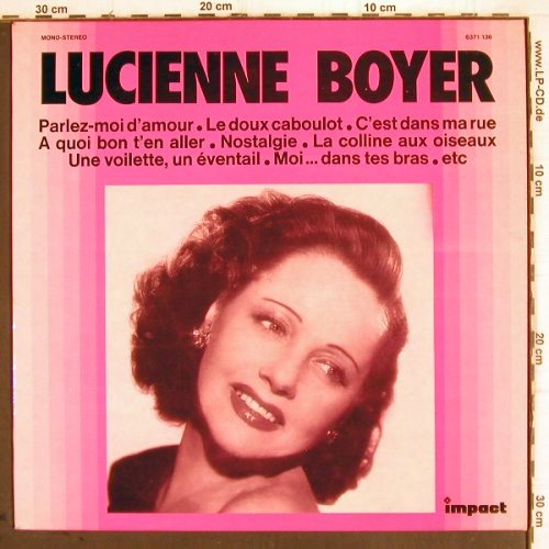 Boyer,Lucienne: Same, vg+/m-, Impact (6371 136), F, Mono Typ: LP Best.-Nr.: V531 Preis: 5,00 Euro