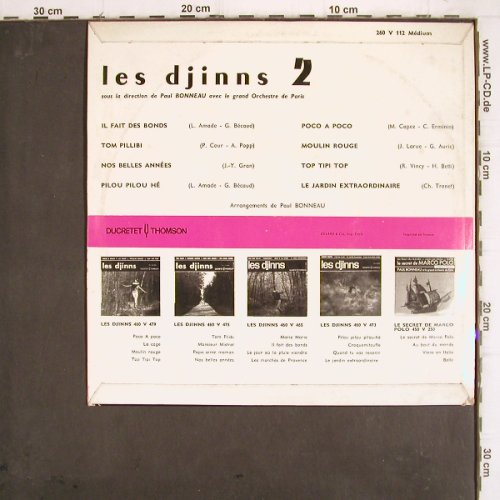 Les Djinns: elles sont 60 - Paul Bonneau Orch., Ducretet Thomson (260 V 112), F,vg+/vg+, 1960 Typ: 10" Best.-Nr.: V633 Preis: 5,00 Euro