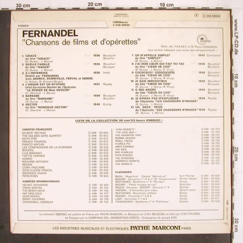 Fernandel: Chansons de Film et D'Operettes, Emidisc (C 048-50655), F Typ: LP Best.-Nr.: V638 Preis: 7,50 Euro
