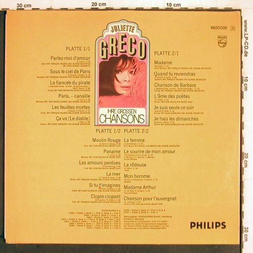Greco,Juliette: Ihre grossen Chansons, Foc, Philips (6620 035), D Typ: 2LP Best.-Nr.: V656 Preis: 12,50 Euro