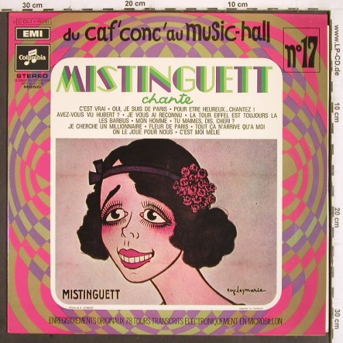 Mistinguett: Du Cafe'conc'au Music-Hall No.17, EMI Columbia(C 054-15291), F, Mono,  - LP - V72 - 12,50 Euro