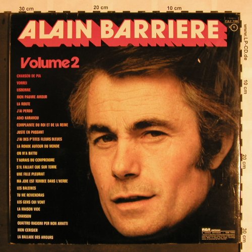 Barriere,Alain: Vol.2, Foc, RCA International(FJL2 7206), F, 1976 - 2LP - X1087 - 7,50 Euro