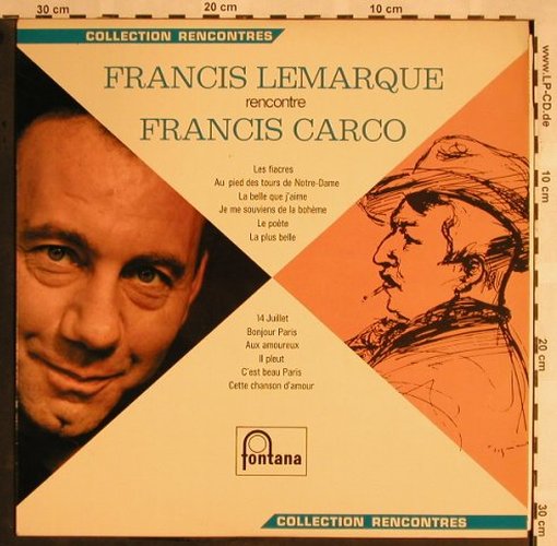 Lemarque,Francis: rencontre Francis Cargo, vg+/m-, Fontana, stoc(680.063 TL), F,Mono,  - LP - X1157 - 9,00 Euro