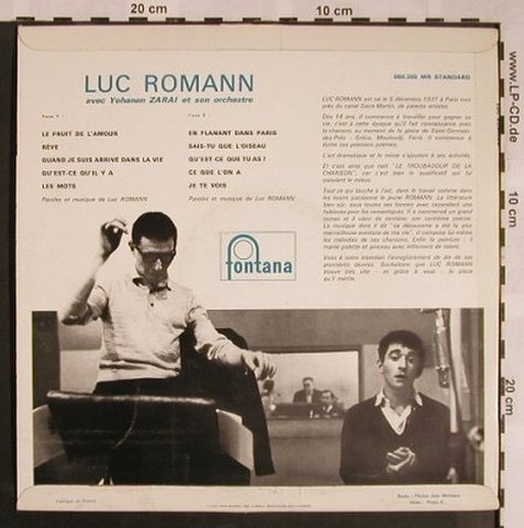 Romann,Luc: Chante..., m-/vg+, Fontana(660.265 MR), F,  - 10inch - X1228 - 6,00 Euro